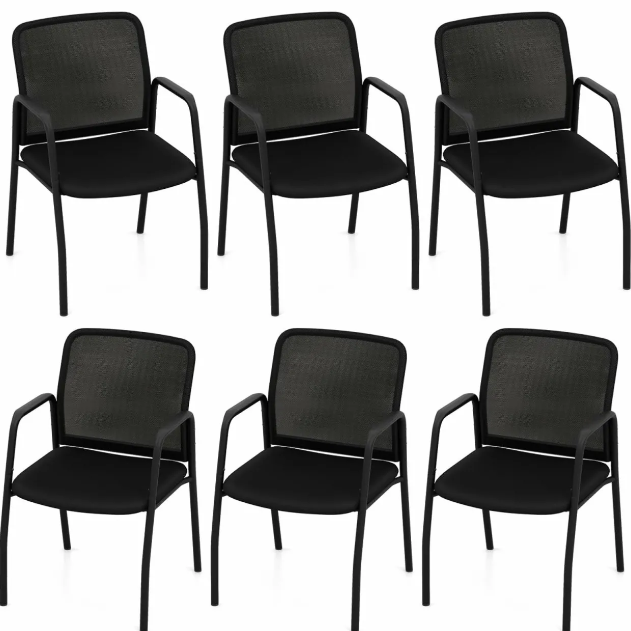 Tangkula Conference Chairs, Office Guest Chairs with Ergonomic Mesh Backrest