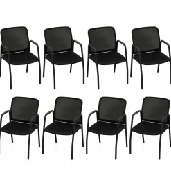 Tangkula Conference Chairs, Office Guest Chairs with Ergonomic Mesh Backrest