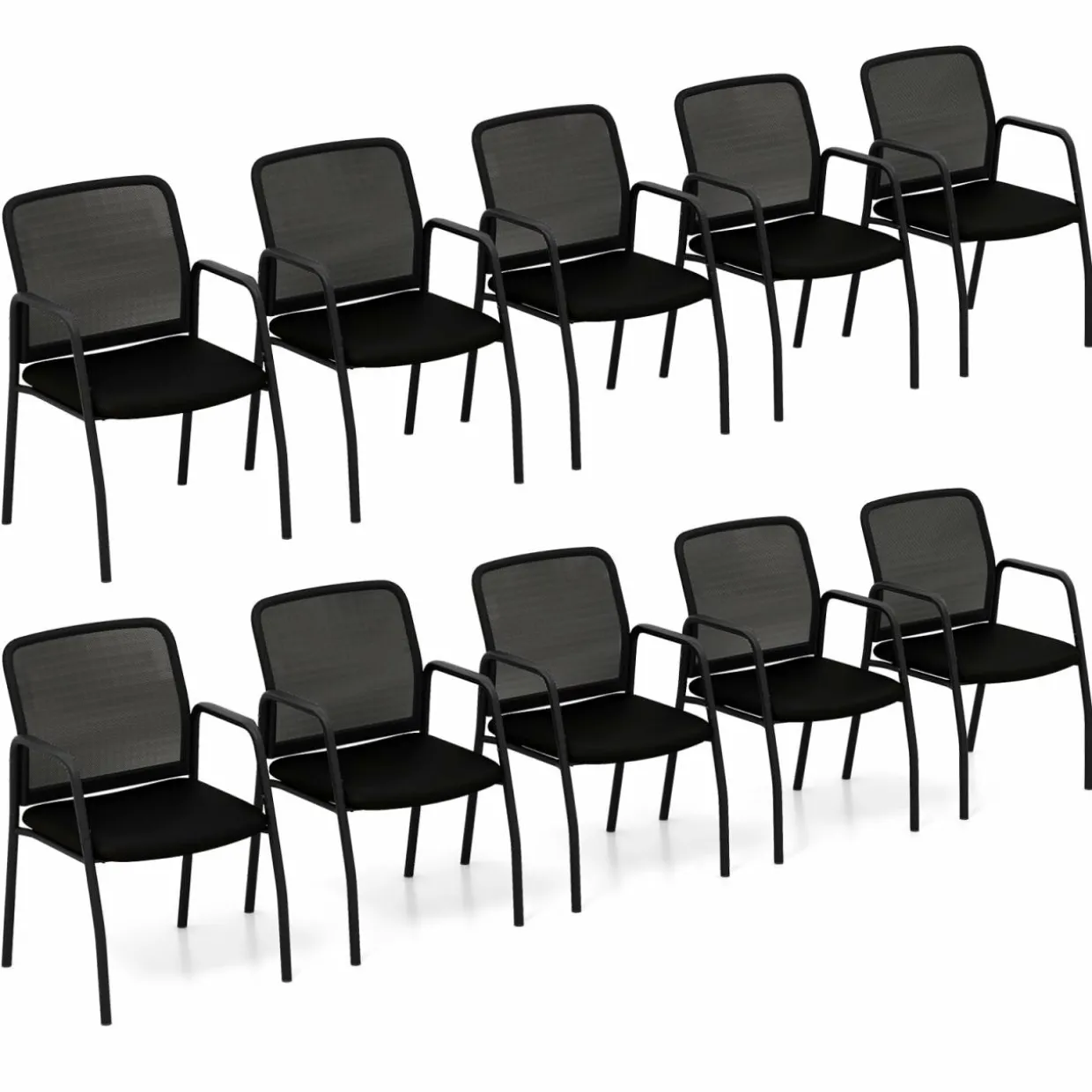 Tangkula Conference Chairs, Office Guest Chairs with Ergonomic Mesh Backrest