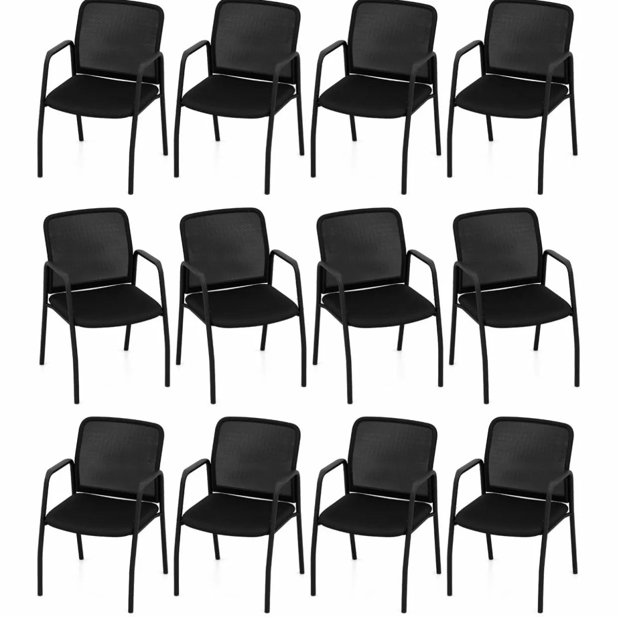 Tangkula Conference Chairs, Office Guest Chairs with Ergonomic Mesh Backrest