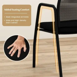Tangkula Conference Chairs, Office Guest Chairs with Ergonomic Mesh Backrest