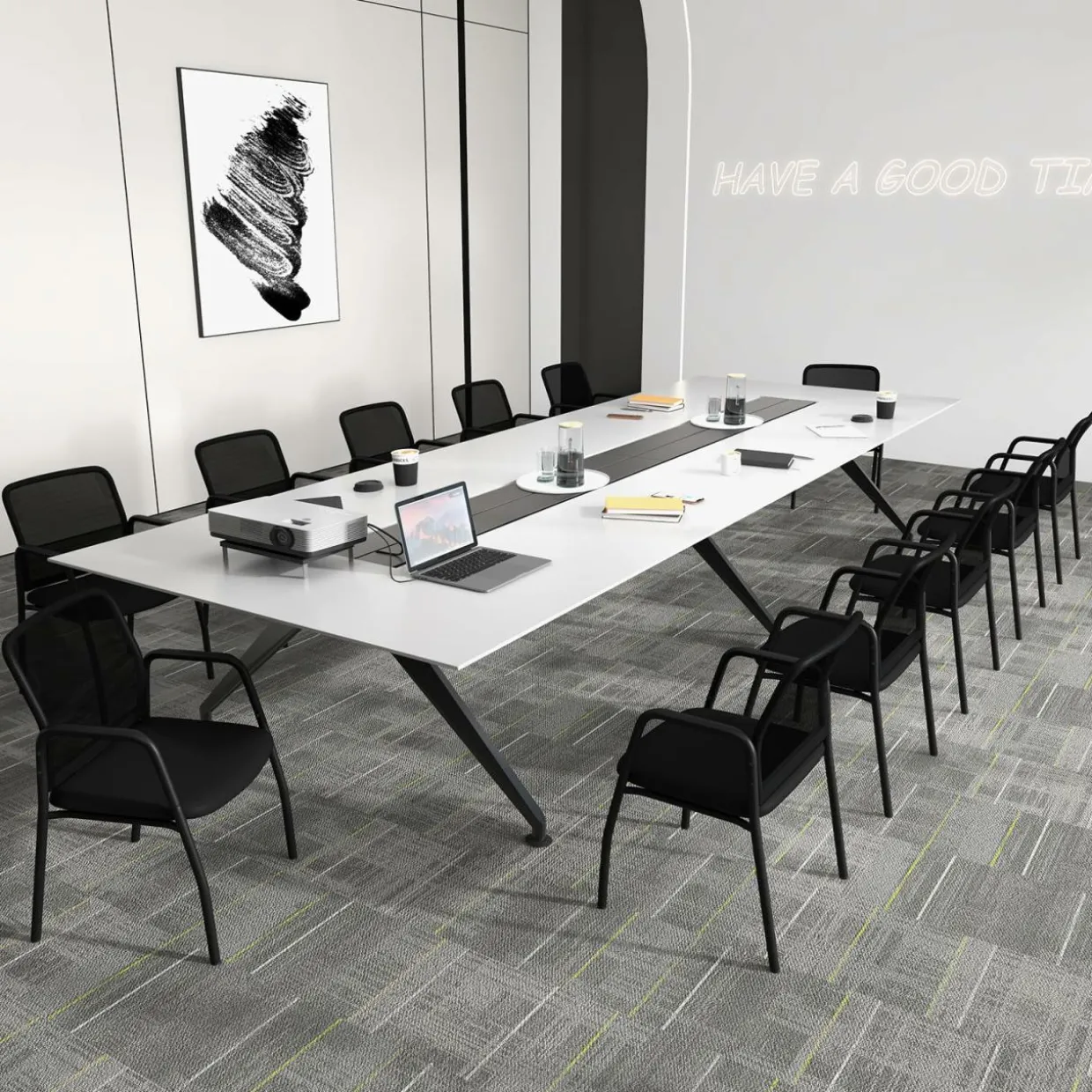 Tangkula Conference Chairs, Office Guest Chairs with Ergonomic Mesh Backrest