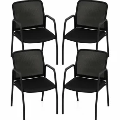 Tangkula Conference Chairs, Office Guest Chairs with Ergonomic Mesh Backrest