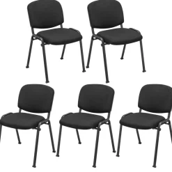 Tangkula Conference Room Chairs, Stackable Office Guest Chairs with Upholstered Back & Seat