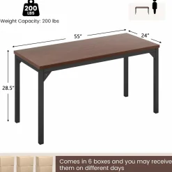 Tangkula Conference Table Set of 8/6/4/2/1