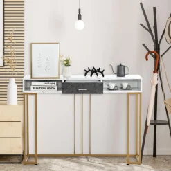 Tangkula Console Table with Drawer, 48