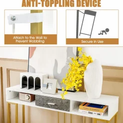 Tangkula Console Table with Drawer, 48