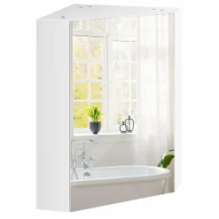Tangkula Corner Medicine Cabinet with Mirror, 23.5