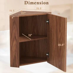 Tangkula Corner Medicine Cabinet with Mirror, 23.5