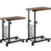 Tangkula C-Shape Sofa Side Table, Adjustable End Table