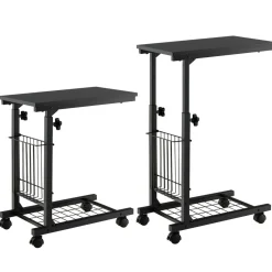 Tangkula C-Shape Sofa Side Table, Adjustable End Table