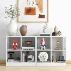 Tangkula 4-Cube Bookcase, Freestanding Open Bookshelf for Living Room Kids Room