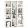 Tangkula 11-Cube Bookcase, Modern Freestanding White Geometric Bookshelf, Multifunctional Book Storage Organizer