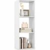 Tangkula 3-Cube Bookcase, 4-Tier Bookshelf with Open Compartments