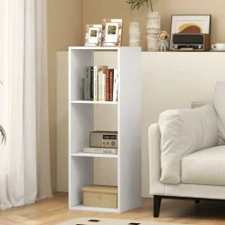 Tangkula 3-Cube Bookcase, 4-Tier Bookshelf with Open Compartments