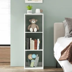 Tangkula 3-Cube Bookcase, 4-Tier Bookshelf with Open Compartments