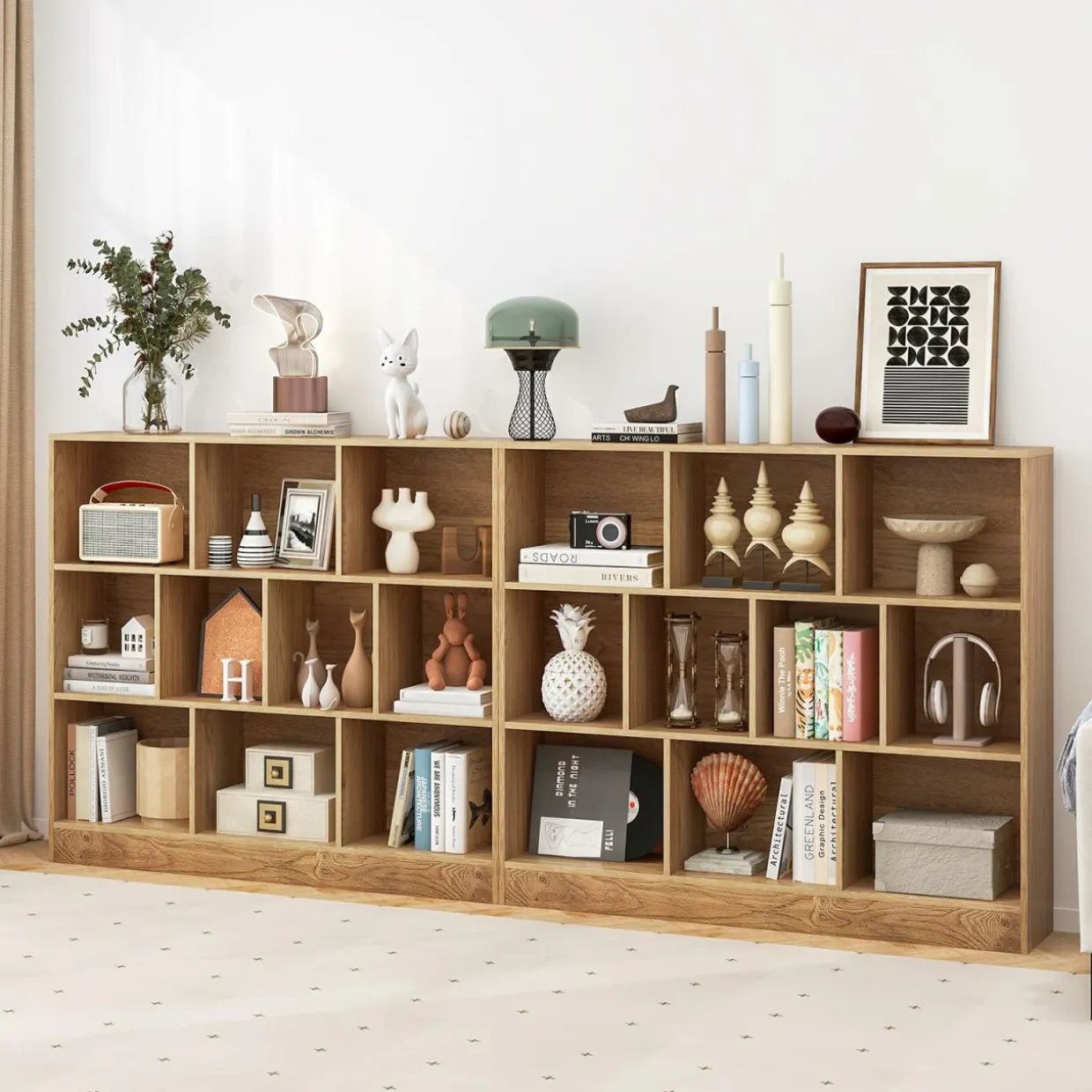Tangkula 10-Cube Bookshelf, 47.5