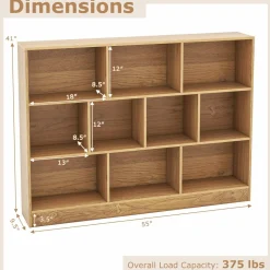 Tangkula 10-Cube Bookshelf, 55