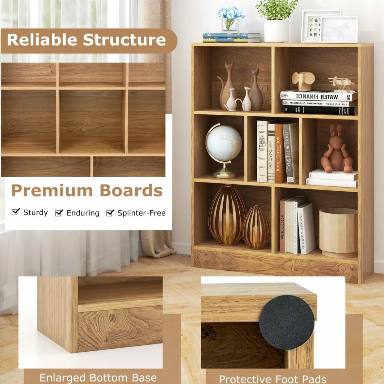 Tangkula 7-Cube Bookshelf, 41