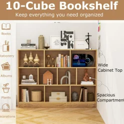 Tangkula 10-Cube Bookshelf, 55
