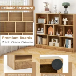 Tangkula 10-Cube Bookshelf, 47.5