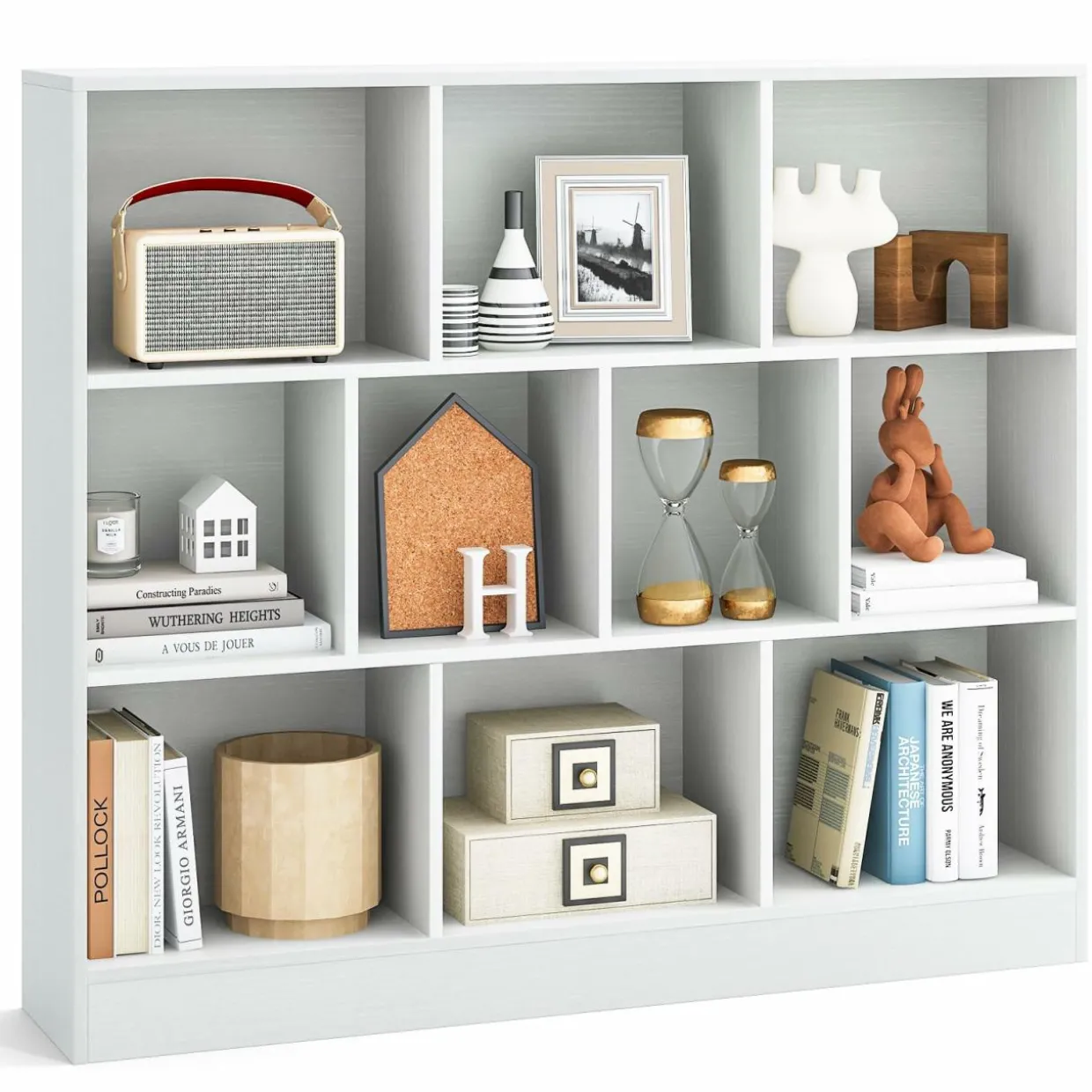 Tangkula 10-Cube Bookshelf, 47.5