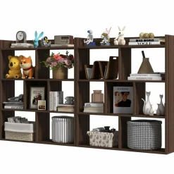 Tangkula 7-Cube Bookshelf, Floor Standing Open-Back Bookcase with Anti-Toppling Devices