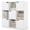 Tangkula 9-Cube Bookshelf, Toys Storage Organizer