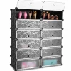 Tangkula 12-Cube Shoe Rack, DIY Cubes Storage Cabinet