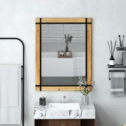 Tangkula Decorative Hanging Wall Mirror, 30
