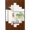 Tangkula Decorative Rectangle Wall Mirror, 37.5" x 26.5" Large Wall Mirror with Piano Key-Shaped Frame, Two-Direction Hook