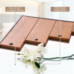 Tangkula Decorative Rectangle Wall Mirror, 37.5