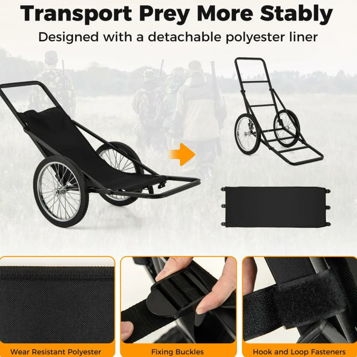 Tangkula Deer Cart, 550 LBS Deer Cart Game Hauler