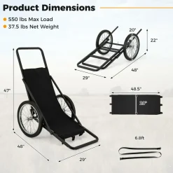 Tangkula Deer Cart, 550 LBS Deer Cart Game Hauler