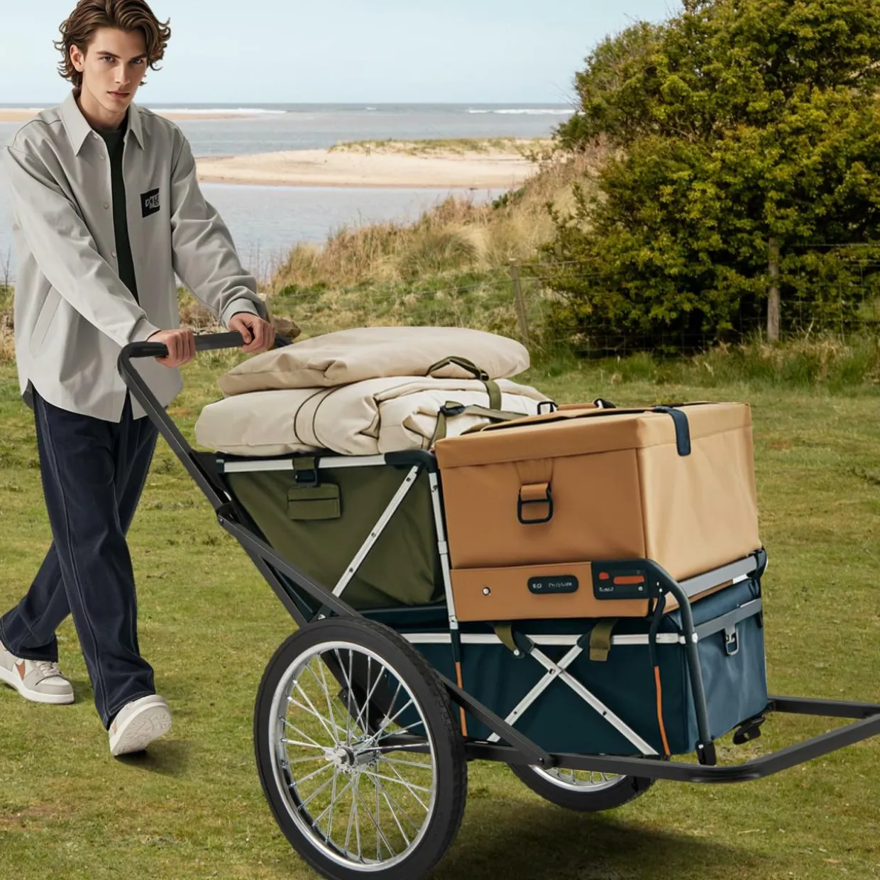 Tangkula Deer Cart, 550 LBS Deer Cart Game Hauler