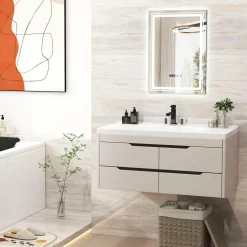 Tangkula Defogging LED Bathroom Mirror
