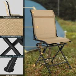 Tangkula 360-degree Swivel Blind Chair, Foldable Free Rotation Hunting Chair, Chair for Camping, Hunting, Fishing