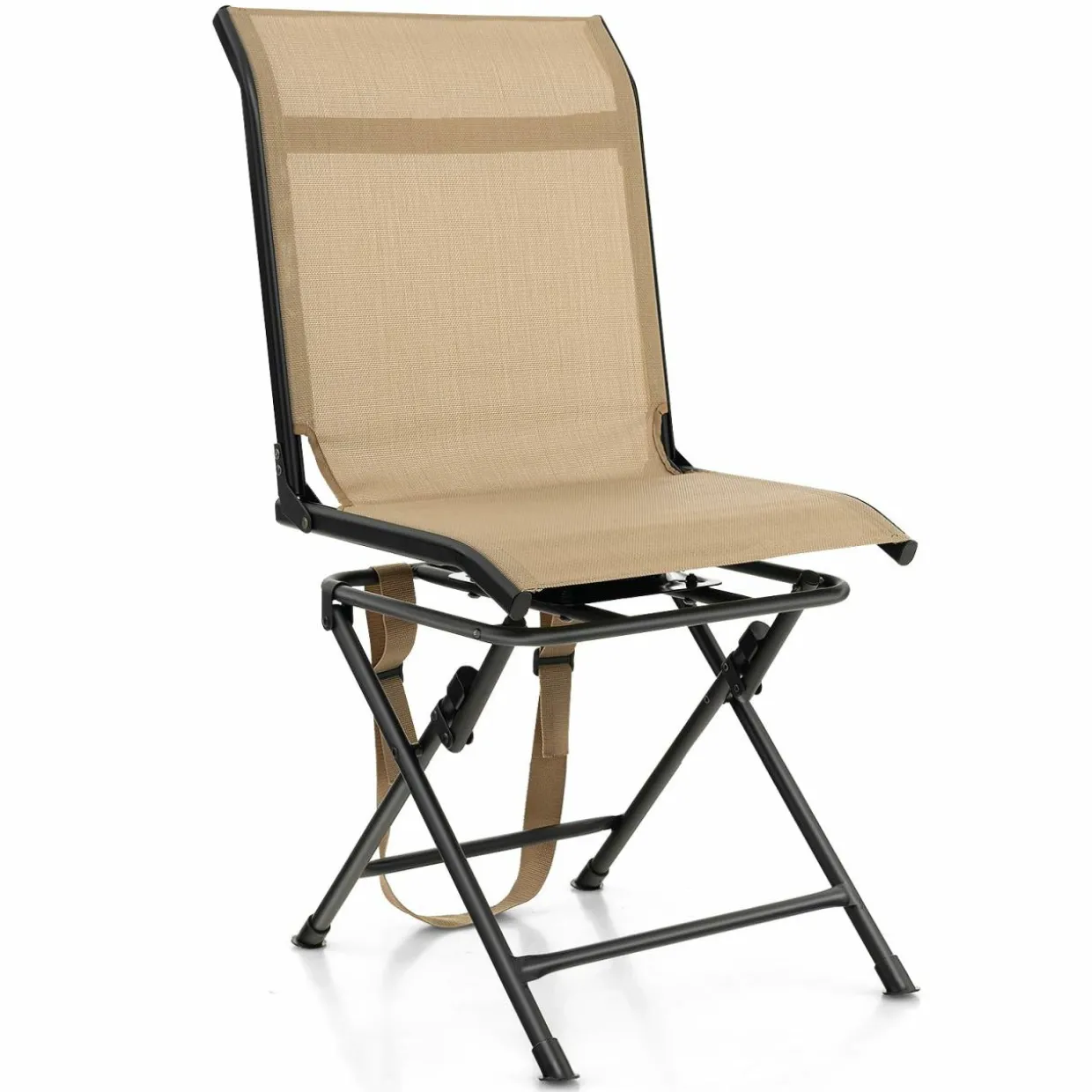 Tangkula 360-degree Swivel Blind Chair, Foldable Free Rotation Hunting Chair, Chair for Camping, Hunting, Fishing