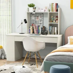 Tangkula Desktop Bookshelf, Countertop Storage Hutch with 5 Shelves for Computer Desk