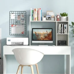 Tangkula Desktop Bookshelf, Countertop Storage Hutch with 5 Shelves for Computer Desk