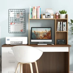 Tangkula Desktop Bookshelf, Countertop Storage Hutch with 5 Shelves for Computer Desk