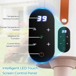 Tangkula Dog Dryer, Pet Blow Dryer with Smart LED Touch Screen, 4 Nozzles, Adjustable Temperature