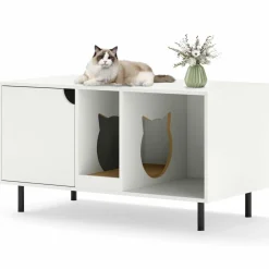Tangkula Double Litter Box Enclosure