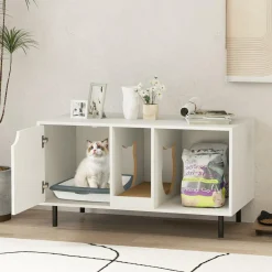 Tangkula Double Litter Box Enclosure