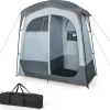 Tangkula Double Room Shower Tent, Oversize Space Privacy Tent with Floor