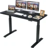 Tangkula Dual Motor Electric Standing Desk, 55 x 28 Inch, Ergonomic Stand up Home Office Desk