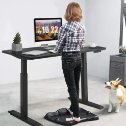 Tangkula Dual Motor Electric Standing Desk, 55 x 28 Inch, Ergonomic Stand up Home Office Desk
