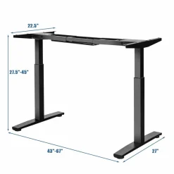 Tangkula Dual Motor Electric Standing Desk Frame, Height & Width Adjustable Motorized Sit Stand Desk Base