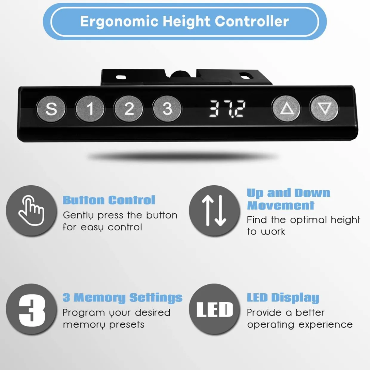 Tangkula Dual Motor Electric Standing Desk Frame, Height & Width Adjustable Motorized Sit Stand Desk Base