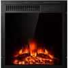 Tangkula Electric Fireplace Insert, Freestanding & Recessed Electric Fireplace Heater with Remote Control